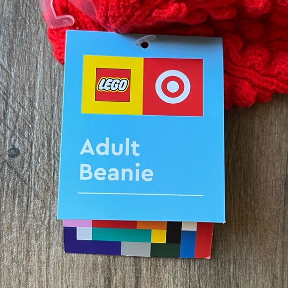 Lego Knit Red Adult Cuffed Beanie Hat - Picture 4 of 8